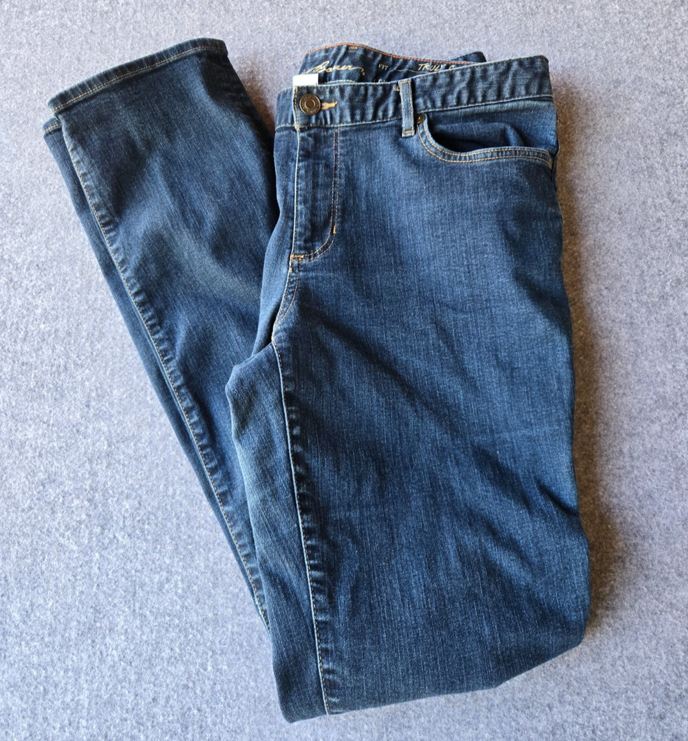 Eddie Bauer Women's Jeans Truly Straight Fit Med Wash Size 16L (36"x34.5")